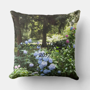 Hydrangea Floral Trees Nature Photography Throw Pillow