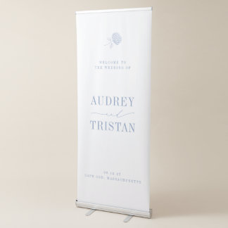 HYDRANGEA Floral Wedding Welcome Retractable Banner