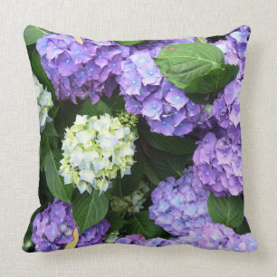 Hydrangea Flower Bouquet Throw Pillow