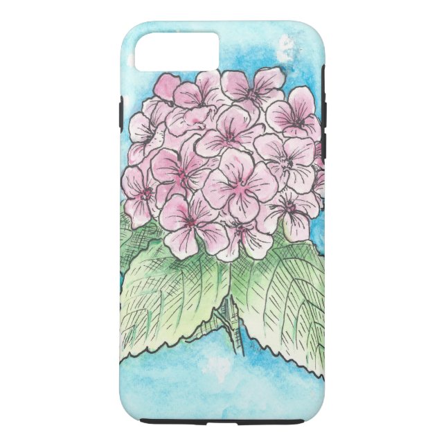 Hydrangea Flower design on iPhone Case (Back)