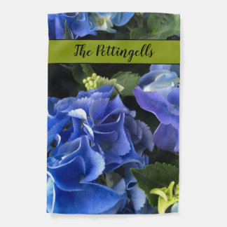 Hydrangea Flower Garden Flag Blue Purple & Green