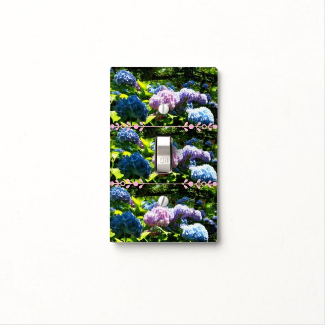 Hydrangea Flower Garden Light Switch Cover (In Situ)