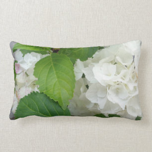 Hydrangea Flower Green White Nature Garden Plants Lumbar Pillow