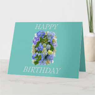 HYDRANGEA FLOWER HAPPY BIRTHDAY CARD