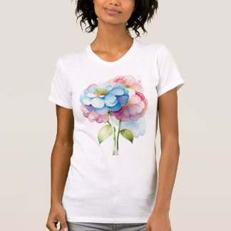 Hydrangea Flower in Watercolor style T-Shirt