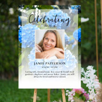 Hydrangea Flower Life Celebration Photo Funeral 