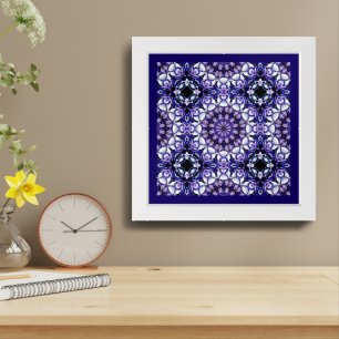 Hydrangea Flower Petals Abstract Art Framed