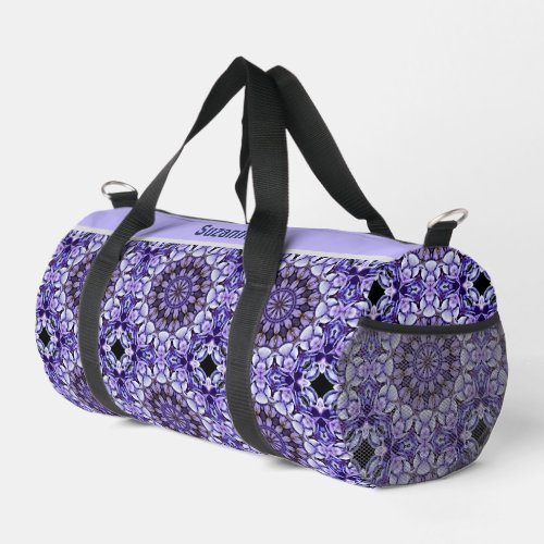 Hydrangea Flower Petals Abstract Personalized Duffle Bag