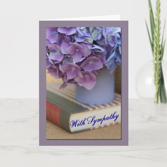 Hydrangea Flower Sympathy Card (Front)