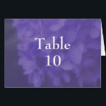 Hydrangea Flower Wedding Table Number Card<br><div class="desc">Soft and delicate purple hydrangea flower customizable tent style wedding table number card. Replace your text in the templates. Click on Customize to change font size, style, and color, and to add text. You can fully customize this card to suit any need. It is presently designed to fold inside out...</div>