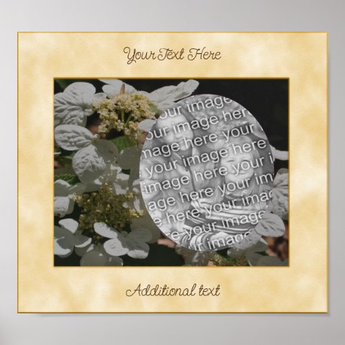 Hydrangea Flowers Add Your Photo Personalized  Poster