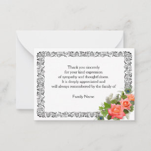 Hydrangea Flowers After Funeral Thank You Cards