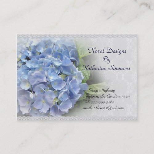 Hydrangea flowers business card