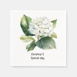  Hydrangea flowers flora florist lover watercolor Napkins