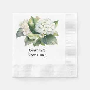  Hydrangea flowers flora florist lover watercolor Napkins