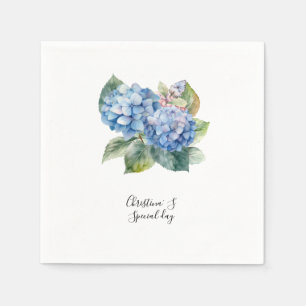  Hydrangea flowers flora florist lover watercolor Napkins