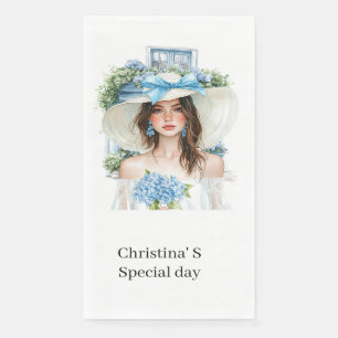  Hydrangea flowers flora florist lover watercolor Paper Guest Towels