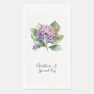  Hydrangea flowers flora florist lover watercolor Paper Guest Towels
