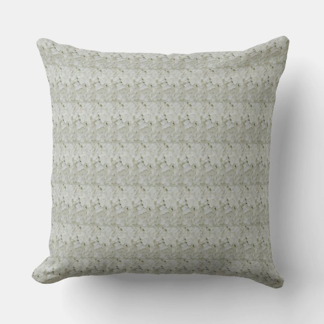 Hydrangea Flowers Floral White Elegant Blossom Throw Pillow (Front)