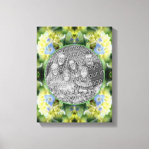 Hydrangea Flowers Frame Create Your Own Photo Canvas Print