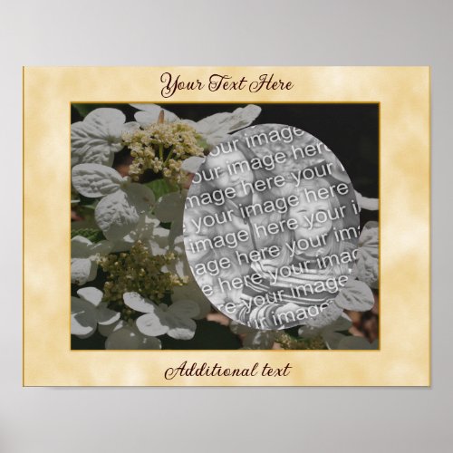 Hydrangea Flowers Frame Create Your Own Photo Poster