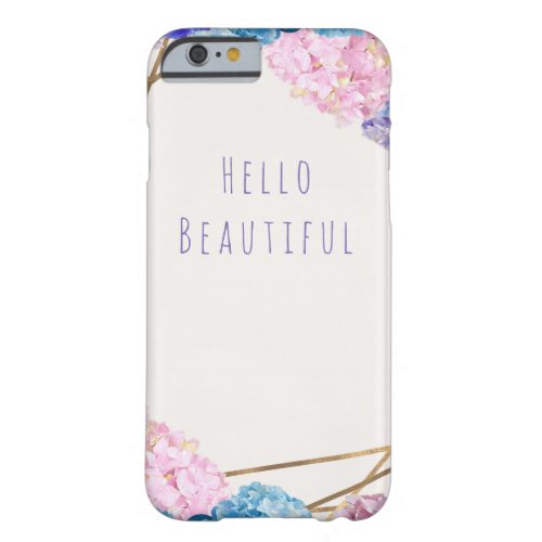 Hydrangea Flowers  Gold Spring Floral Chic Barely There iPhone 6 Case