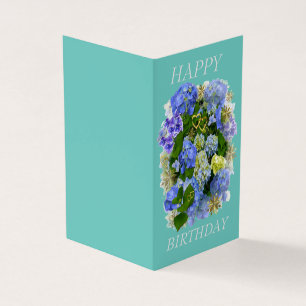 HYDRANGEA FLOWERS HAPPY BIRTHDAY