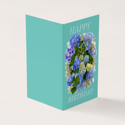 HYDRANGEA FLOWERS HAPPY BIRTHDAY 