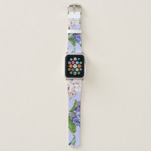 Hydrangea flowers: multicolor floral texture. apple watch band