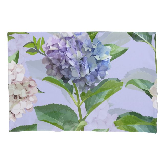 Hydrangea flowers: multicolor floral texture. pillow case (Front)