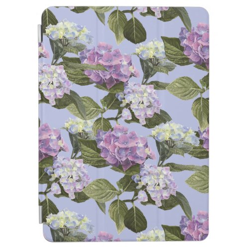 Hydrangea Flowers on Baby Blue iPad Air Cover