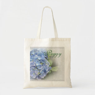 Hydrangea flowers on personalized Bag