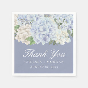 Hydrangea Flowers Periwinkle Purple Wedding Party Napkins