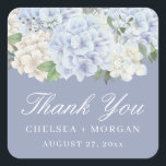 Hydrangea Flowers Periwinkle Purple Wedding Party Square Sticker<br><div class="desc">Enhance your wedding details with our Hydrangea Flowers Periwinkle Purple Wedding Party Square Stickers. Featuring a beautiful design of delicate hydrangea blossoms in soft periwinkle purple, these stickers add a charming and sophisticated touch to your wedding favors, invitations, or decorations. Perfect for adding a personalized touch, they combine artistic beauty...</div>