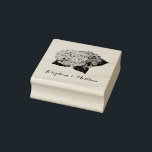 Hydrangea Flowers Personalized Rubber Stamp<br><div class="desc">This rubber stamp features hydrangea flowers and leaves. Personalize it with your own text.</div>
