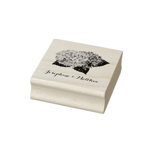 Hydrangea Flowers Personalized Rubber Stamp