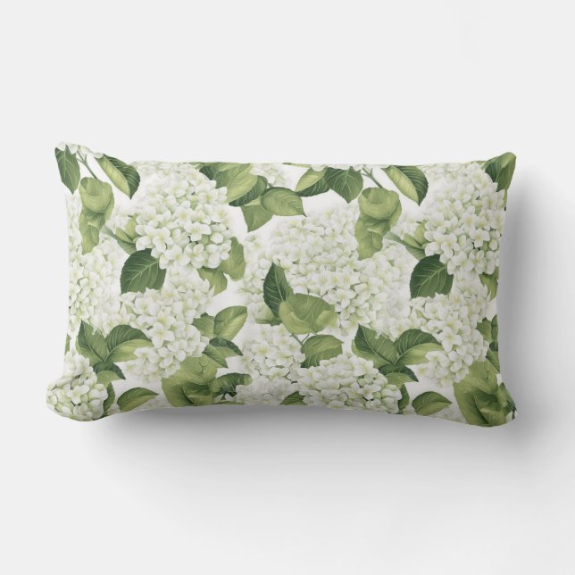 Hydrangea Flowers Pillow (Front)