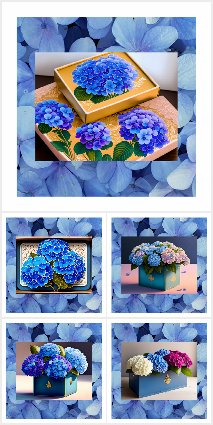 Hydrangea Flowers, Postcrossing Postcard