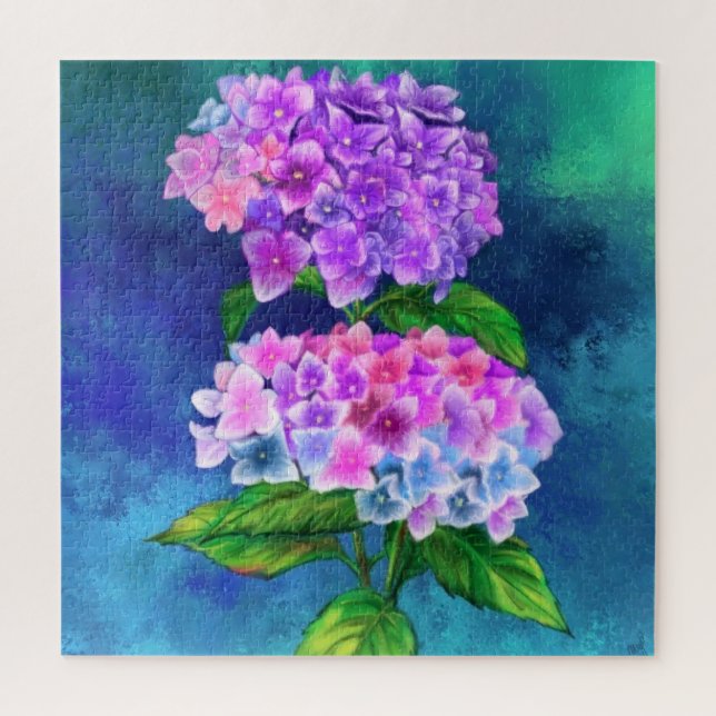 Hydrangea Flowers Puzzles (Vertical)