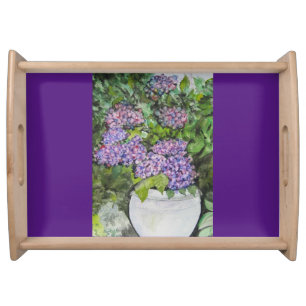 Hydrangea Flowers Serving Tray