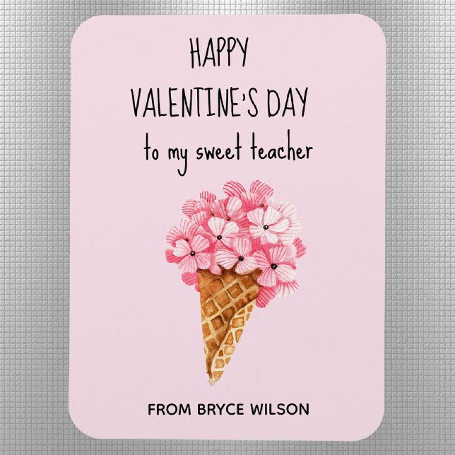 Hydrangea Flowers Teacher's Valentine Day Flexible Magnet (Creator Uploaded)