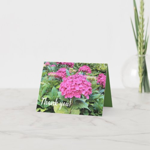 Hydrangea Flowers Thank you card