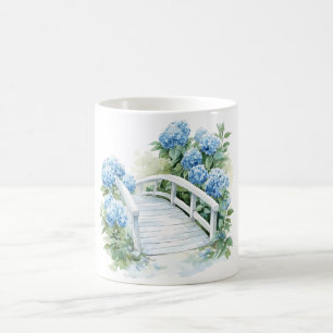 Hydrangea flowers watercolor Coffee Mug