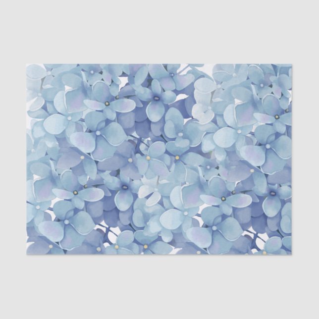 Hydrangea flowers watercolor tissue paper (Front)