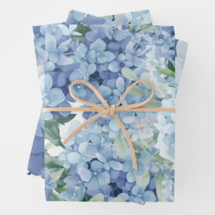 Hydrangea flowers wrapping paper sheets