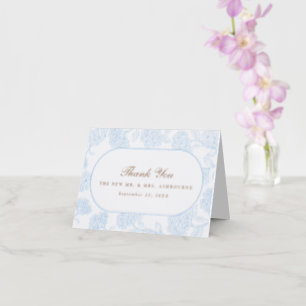 Hydrangea Frame Wedding Letterpress Thank You Card
