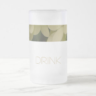 Hydrangea Frosted Glass Beer Mug