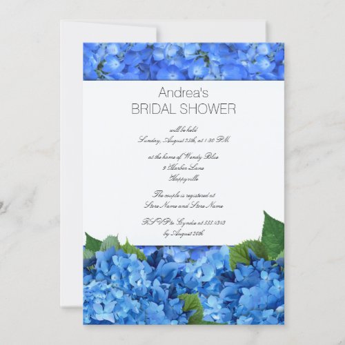 Hydrangea Garden Bridal Shower Invitation