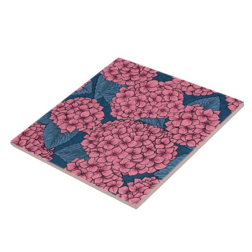 Hydrangea garden ceramic tile | Zazzle