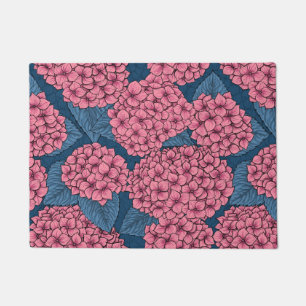 Hydrangea garden doormat
